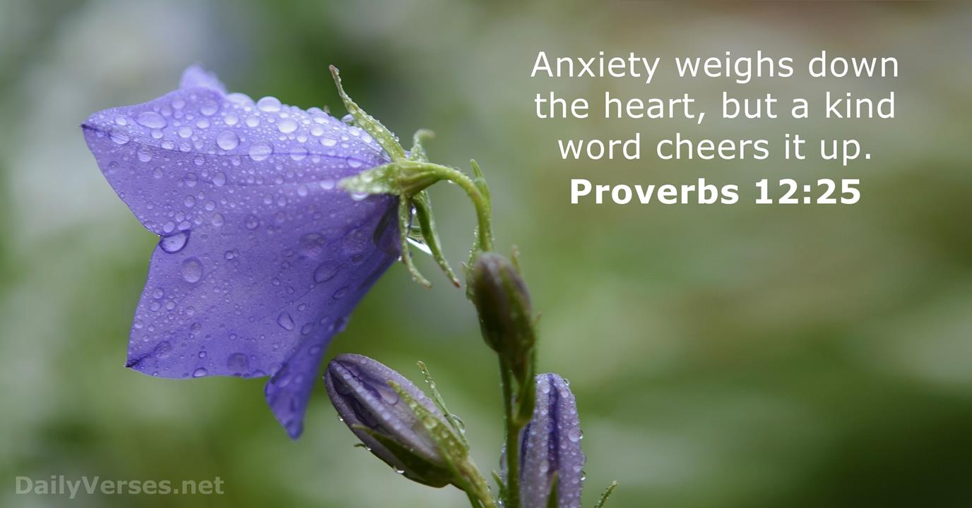 March 12 2019 Bible Verse Of The Day Proverbs 12 25 DailyVerses