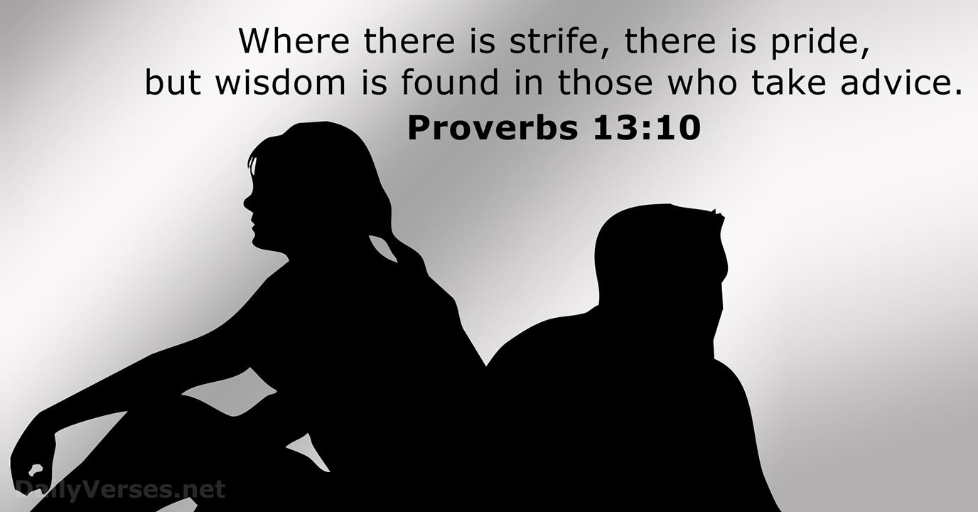 Proverbs 13 10 Bible Verse DailyVerses