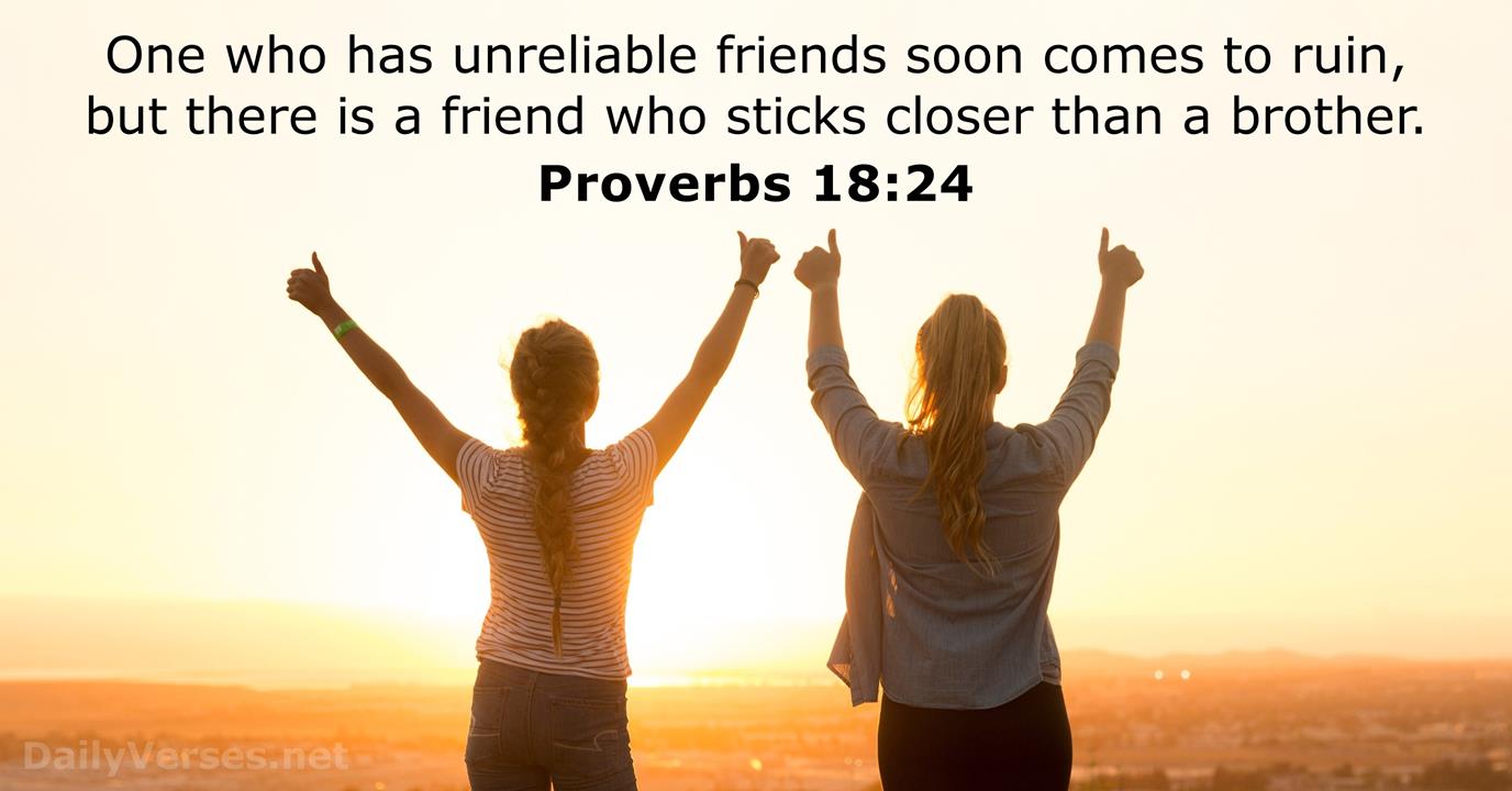 Proverbs 18 24 Bible Verse DailyVerses