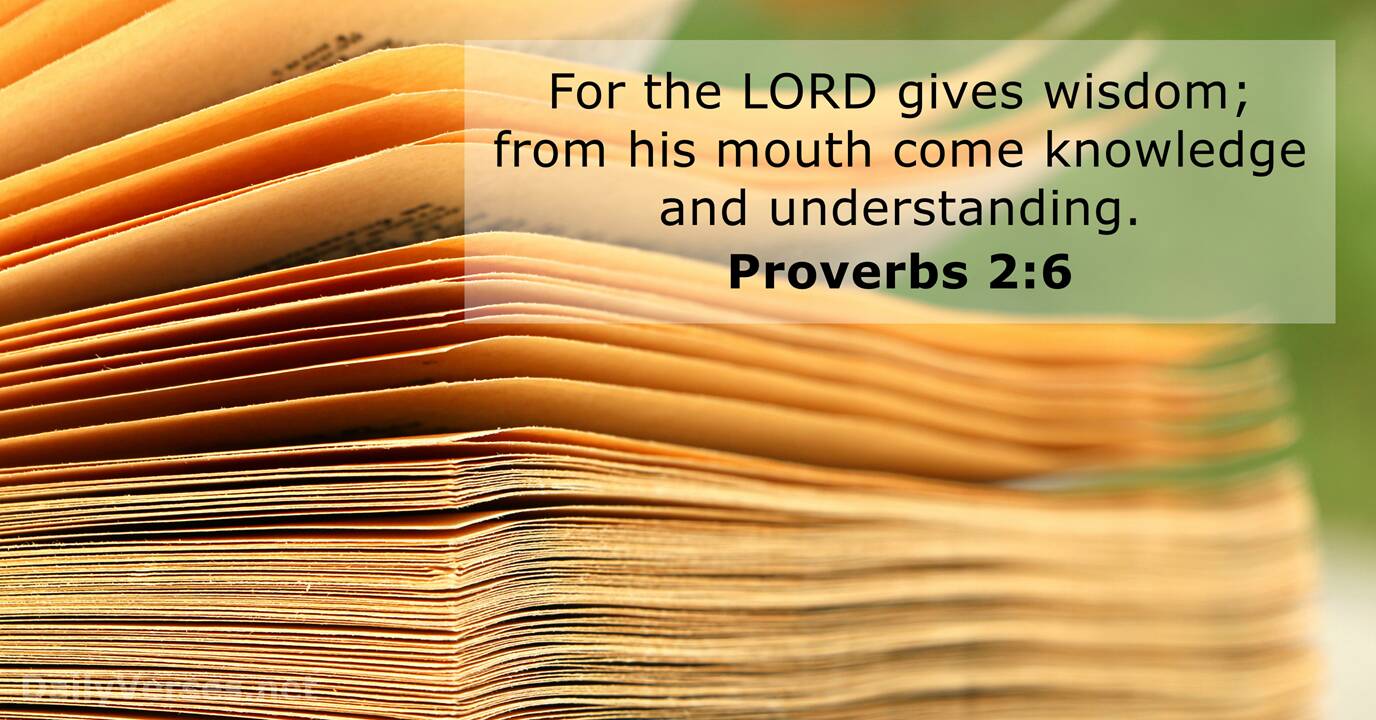 Proverbs 2:6 - Bible verse - DailyVerses.net