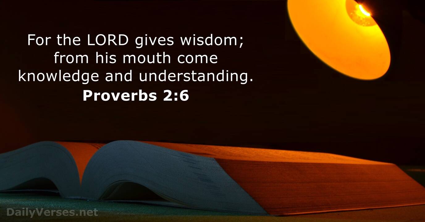 Proverbs 2:6 - Bible verse - DailyVerses.net