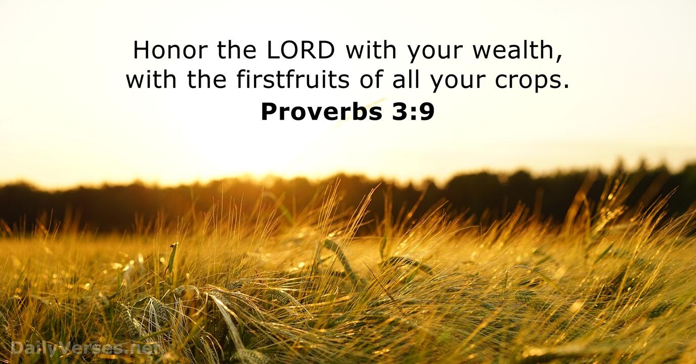 Proverbs 3:9 - Bible verse of the day - DailyVerses.net