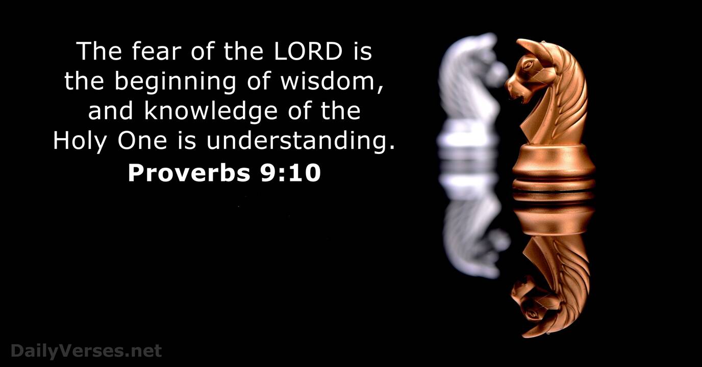 Proverbs 9 10 KJV Bible Verse Of The Day DailyVerses