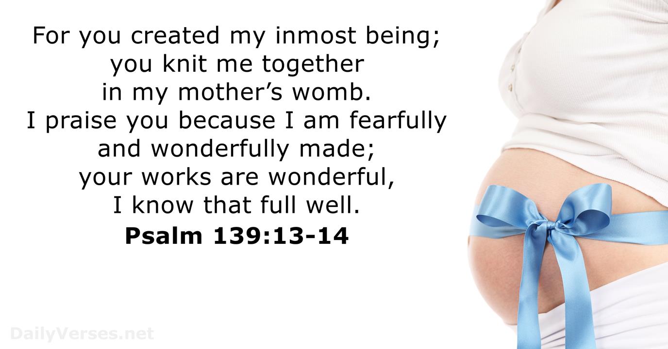 Psalm 139:13-14 - Bible verse - DailyVerses.net