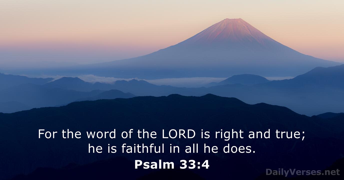 Psalm 33 4 Bible Verse DailyVerses