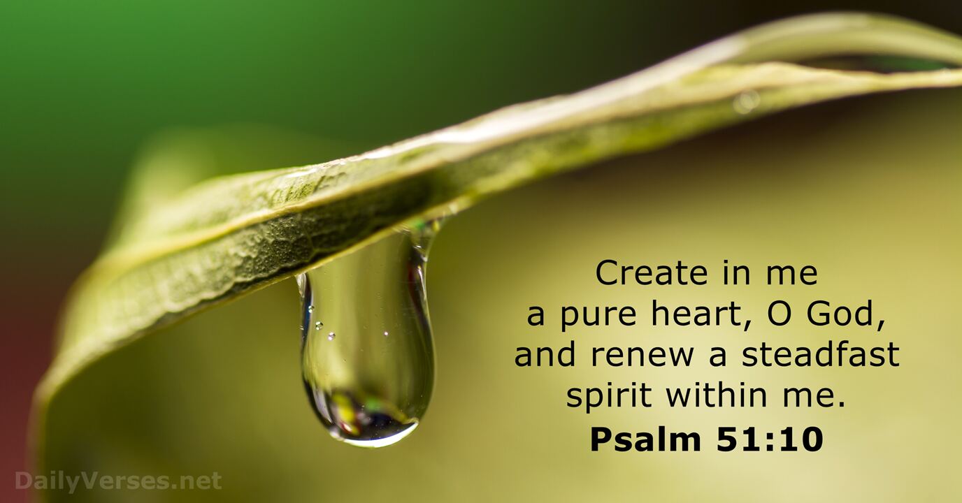 September 16 2022 Bible Verse Of The Day Psalm 51 10 DailyVerses