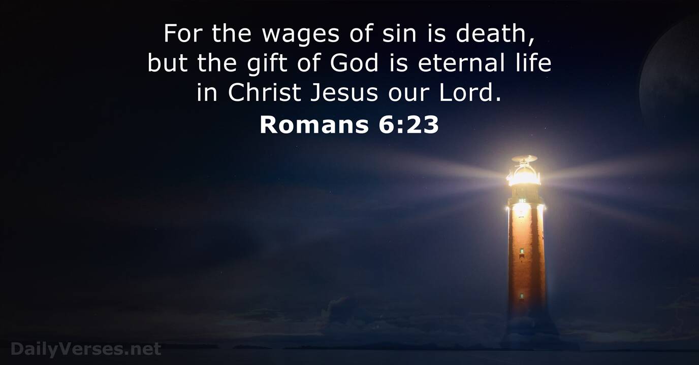 Romans 623 Bible verse of the day