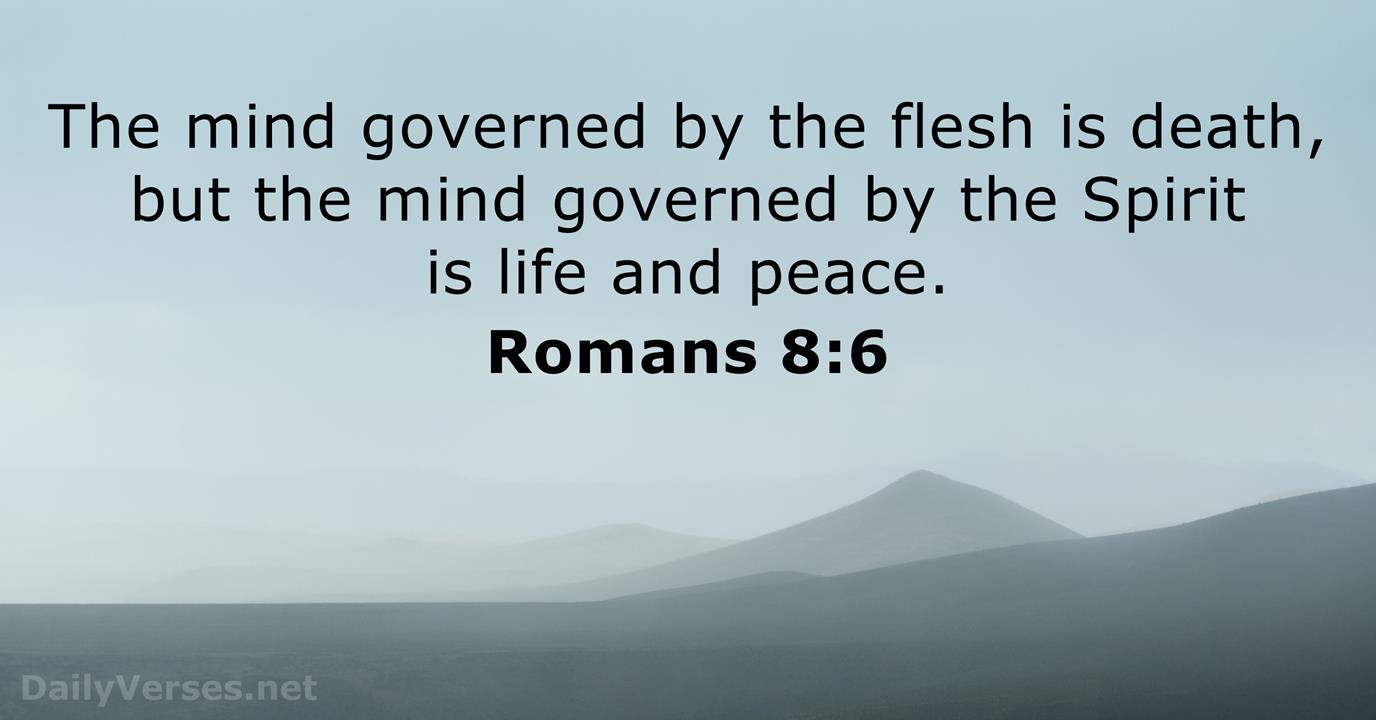 Romans 8 6 Bible Verse DailyVerses