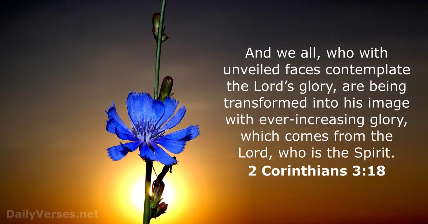 February 10 2020 Bible Verse Of The Day 2 Corinthians 3 18