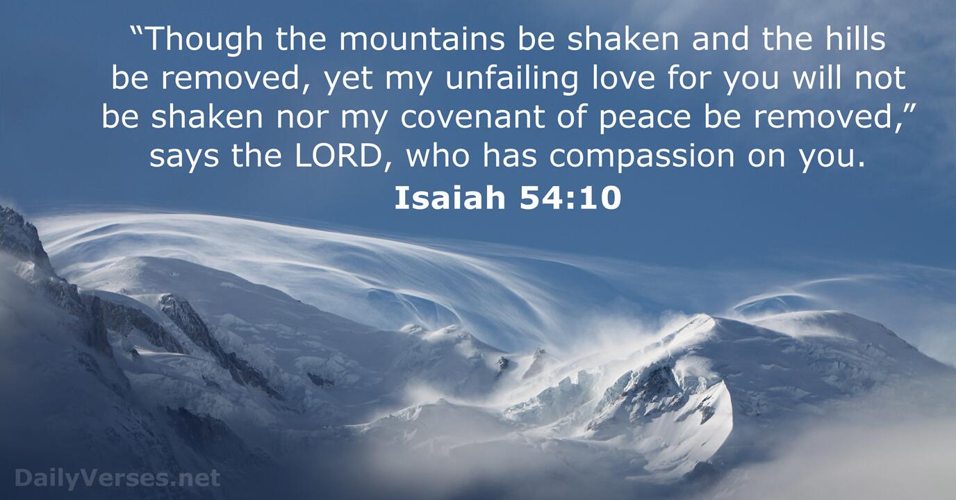 April 18 Bible Verse Of The Day Isaiah 54 10 Dailyverses Net