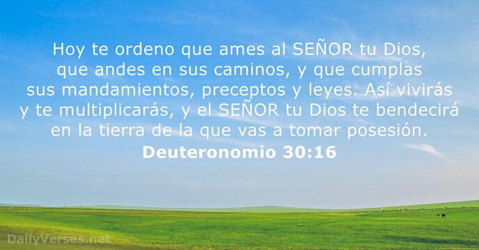 Deuteronomio 30:16