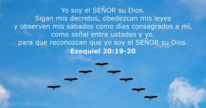 Ezequiel 20:19-20