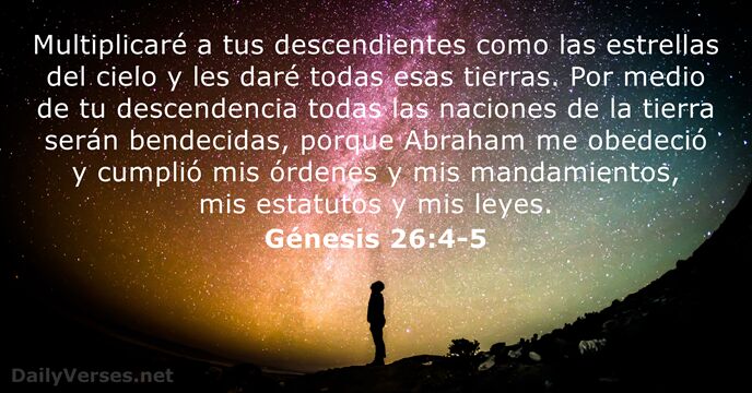 Génesis 26:4-5