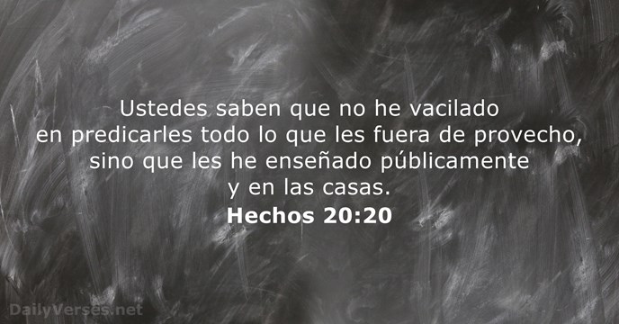 Hechos 20:20