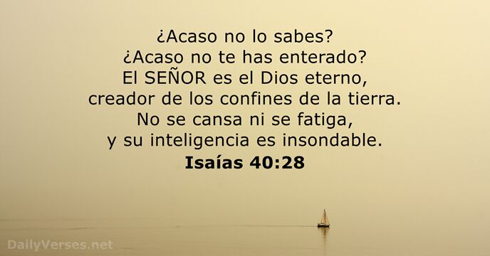 isaias 40:28