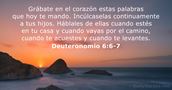 deuteronomio 6:6-7