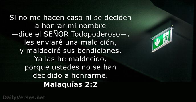 malaquias 2:2