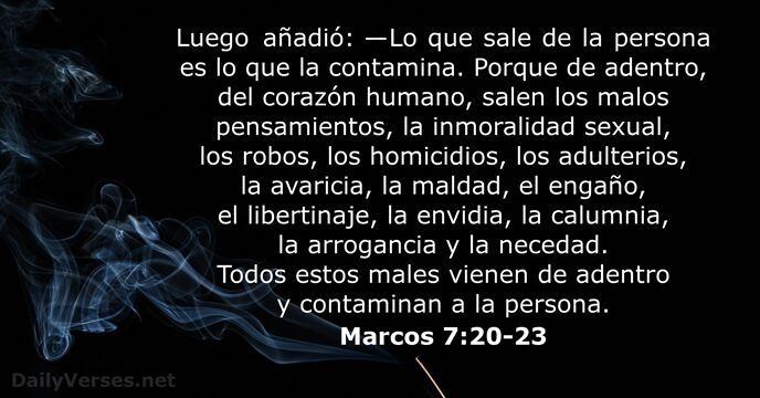 marcos 7:20-23