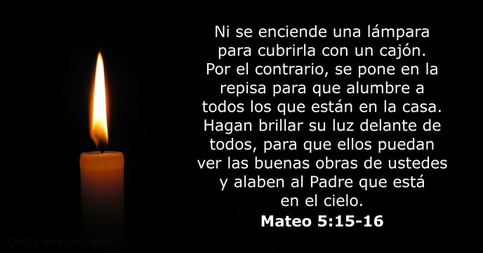Mateo 5:15-16
