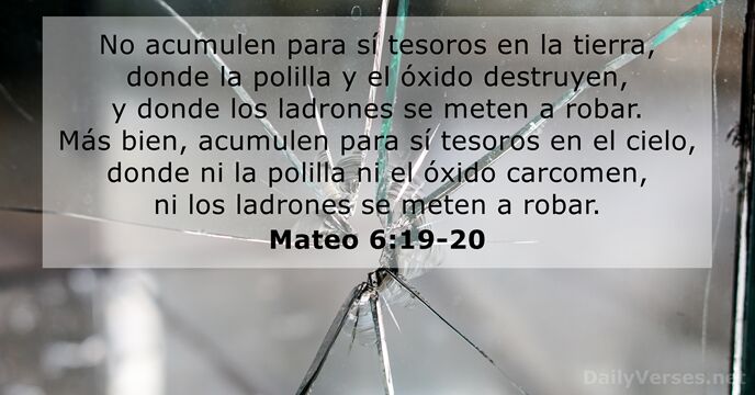 Mateo 6:19-20