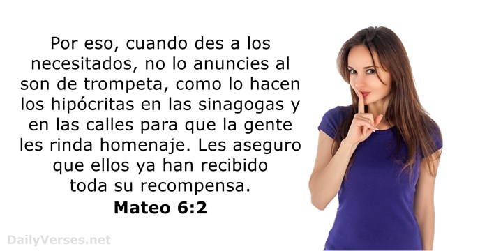 Mateo 6:2