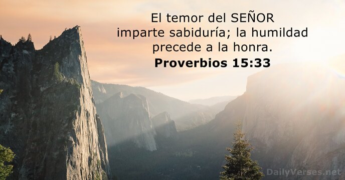 Proverbios 15:33