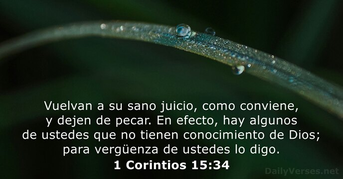 1 Corintios 15:34