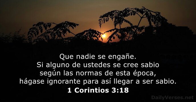 1 Corintios 3:18