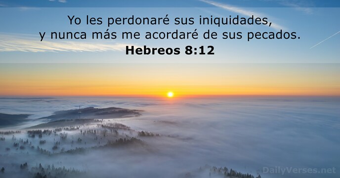 Yo les perdonaré sus iniquidades, y nunca más me acordaré de sus pecados. Hebreos 8:12