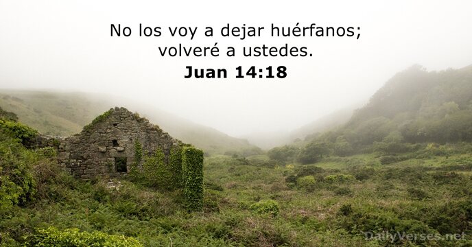 No los voy a dejar huérfanos; volveré a ustedes. Juan 14:18