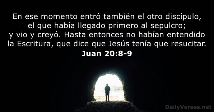 Juan 20:8-9