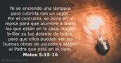 Mateo 5:15-16