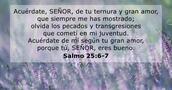 Salmos 25:6-7
