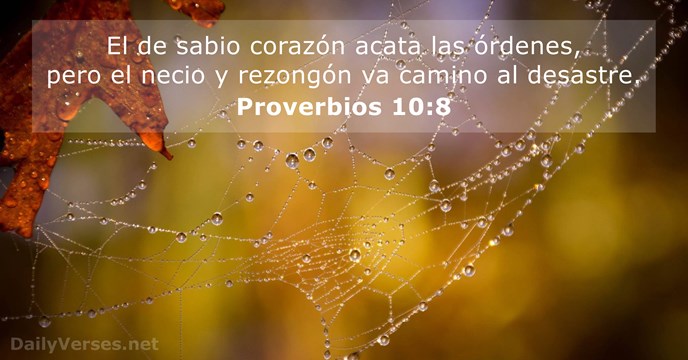Proverbios 10:8