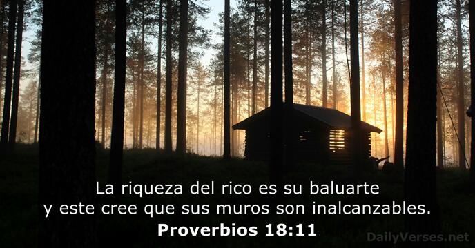 Proverbios 18:11