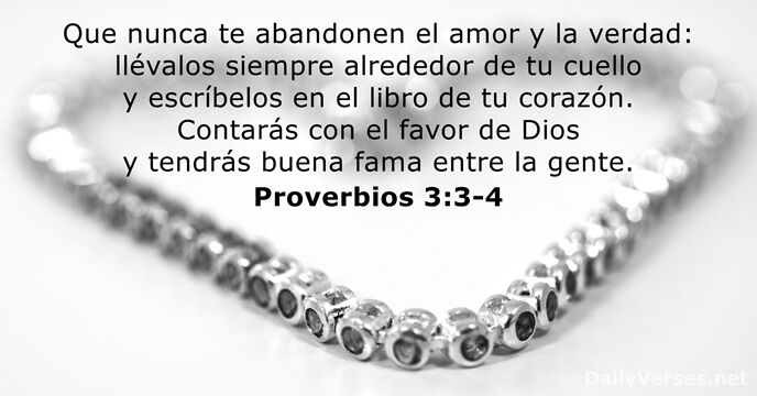 Proverbios 3:3-4
