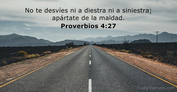 Proverbios 4:27