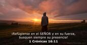 1 Crónicas 16:11