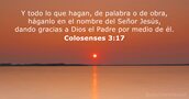 Colosenses 3:17