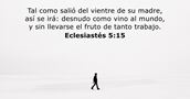 Eclesiastés 5:15