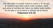 Filipenses 2:9-10