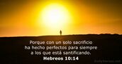 Hebreos 10:14