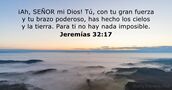 Jeremías 32:17