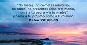 Mateo 19:18b-19