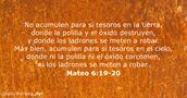 Mateo 6:19-20