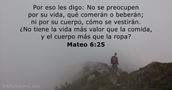 Mateo 6:25