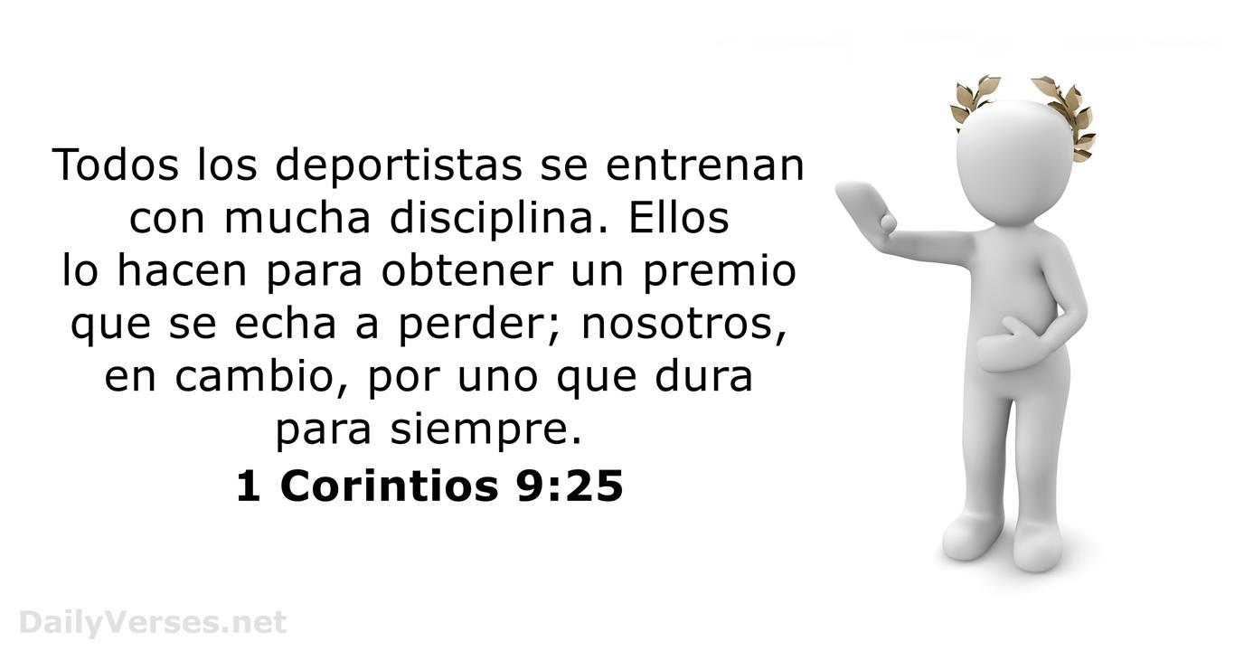 1 Corintios 9:25 - Versículo de la Biblia del día - DailyVerses.net