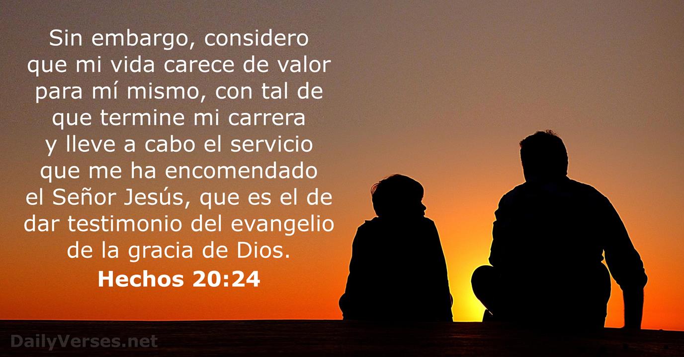 Hechos 20:24 - Versículo de la Biblia 