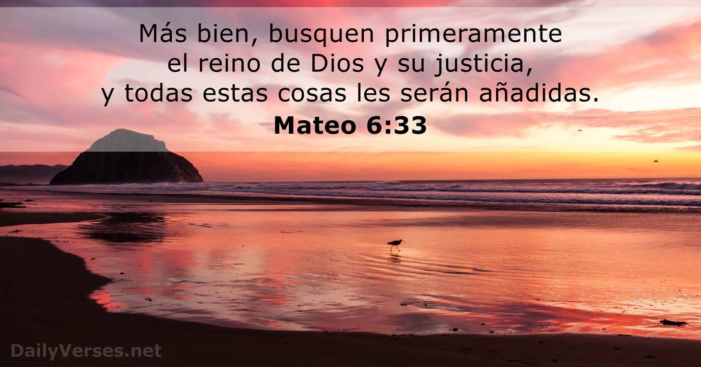 Mateo 6:33 - RVR60 - Versículo de la Biblia del día - DailyVerses.net