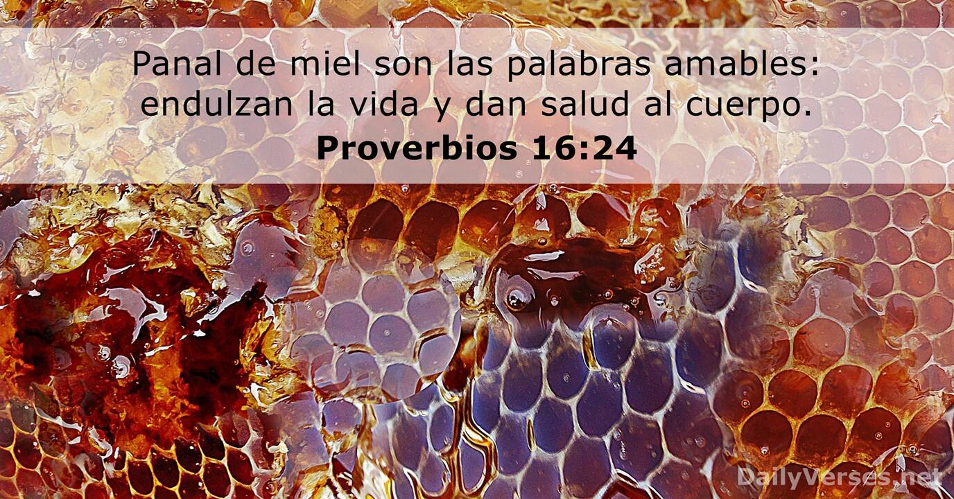Proverbios 16:24 - Versículo de la Biblia.